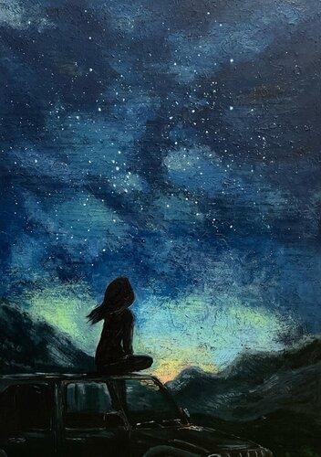 Heaven and me by Anastasiya Utlyakova, Textile for Sale on Singulart