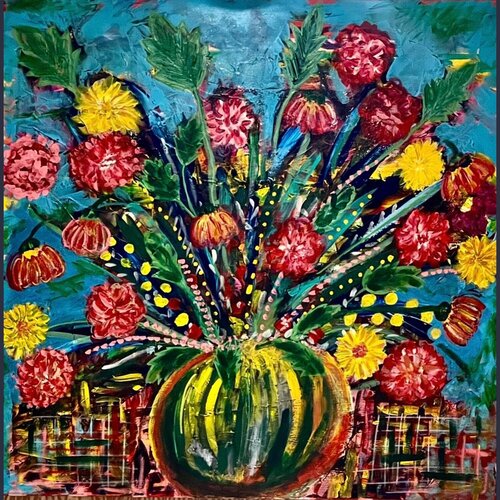 FLORES Y SANDIA by Emilia Tomas, 絵画 for Sale on Singulart