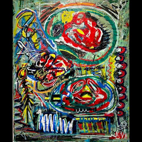 INFARTO DE AMOR par Emilia Tomas, Peinture en vente sur Singulart
