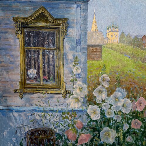 In the yard von Kseniia Snezhko, Malerei kaufen auf Singulart