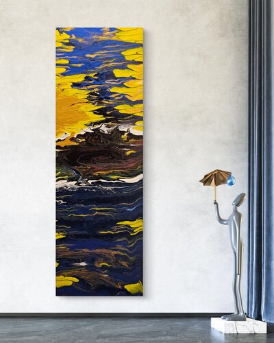 Axis of Motion — Deep Current par Olha Svieshnikova, Peinture en vente sur Singulart