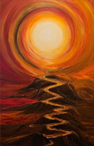 Path Through Fire by Olha Svieshnikova, Painting for Sale on Singulart