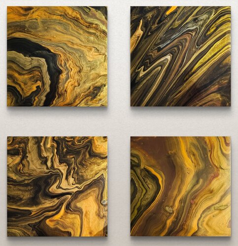 Liquid Gold von Olha Svieshnikova, Malerei kaufen auf Singulart