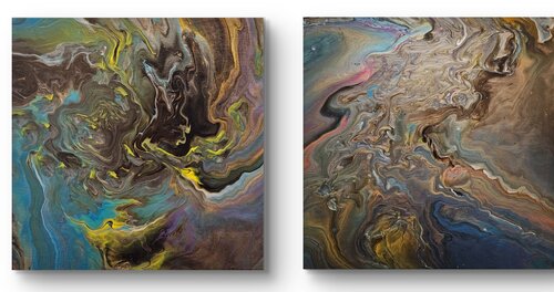 Resonant Currents — Diptych de Olha Svieshnikova, Pintura a la venta en Singulart