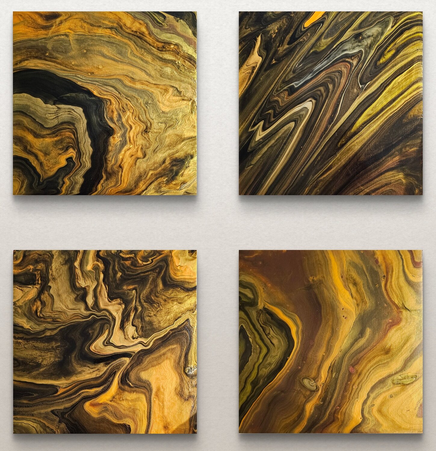 Liquid Gold Olha Svieshnikova Origineel schilderij te koop