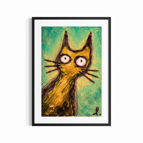 Print gato by jacques pocquet, Print for Sale on Singulart