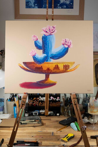 L'âge du smartphone by Denis Verdier, Painting for Sale on Singulart