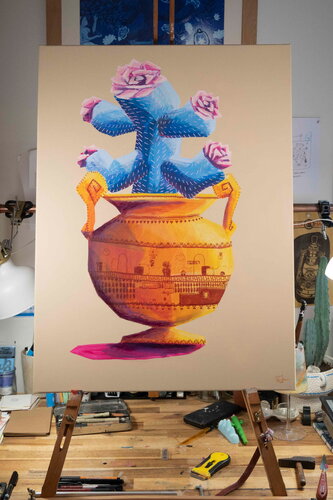 L'âge du jeu vidéo by Denis Verdier, Painting for Sale on Singulart