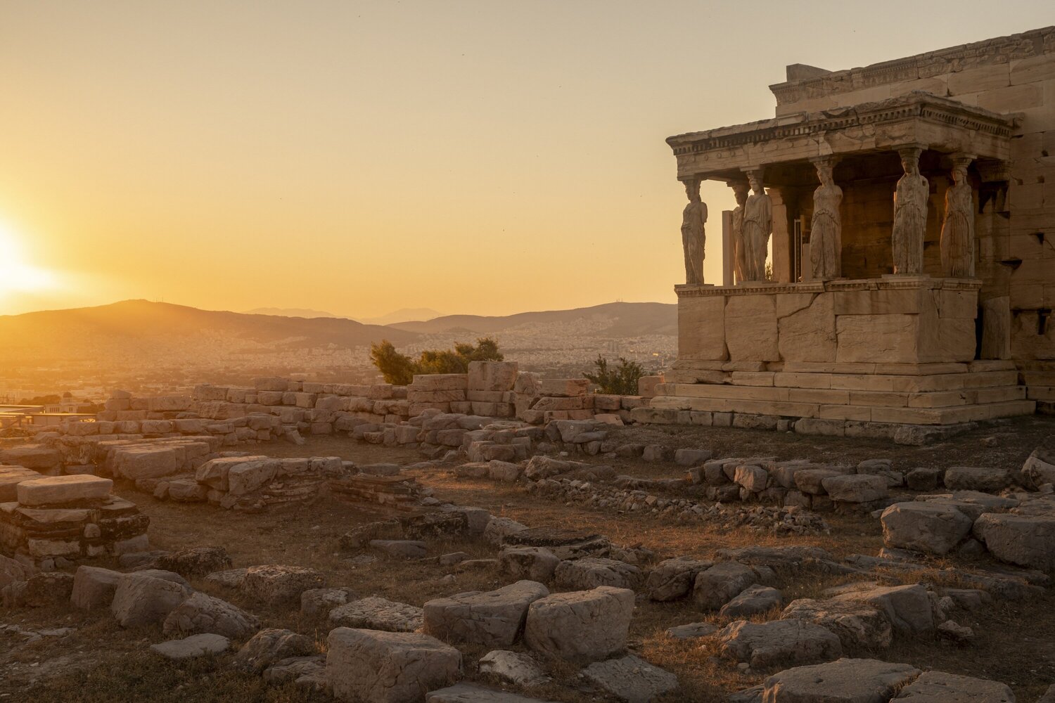 "Cariatides" - Athènes Laurent Parienti Fotografía en venta