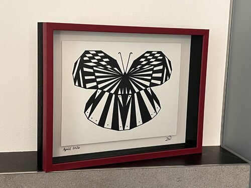 Lime Butterfly, Unikat by Doris Wolf, 絵画 for Sale on Singulart