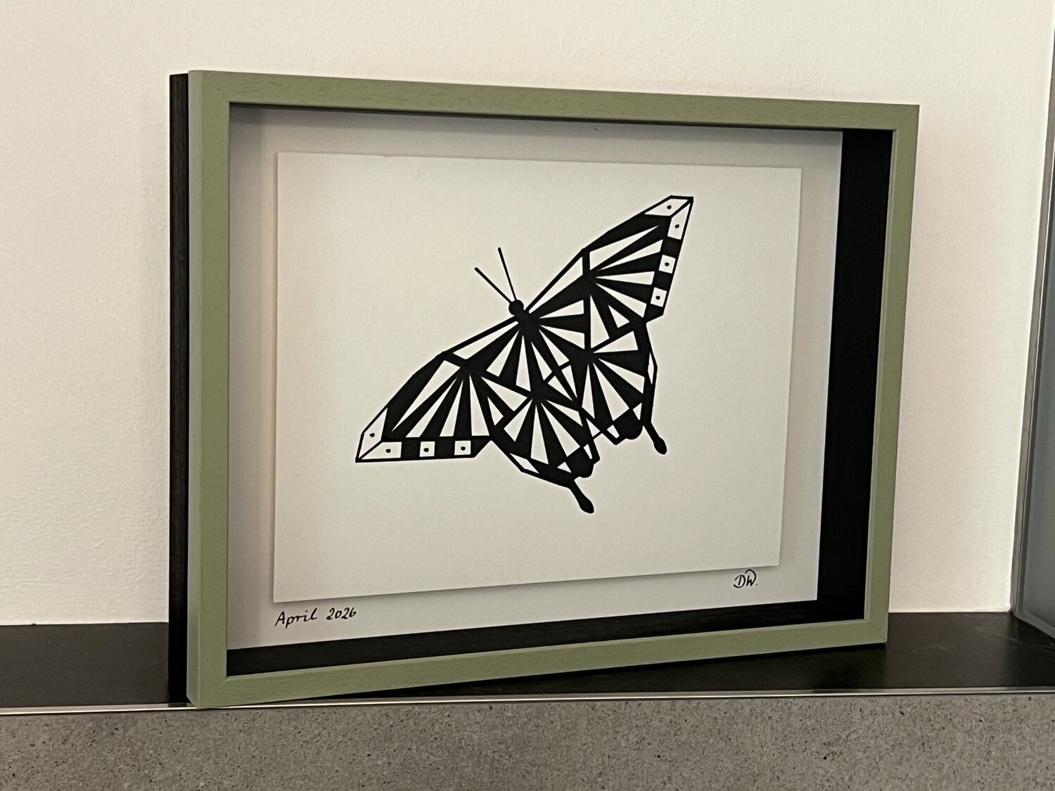 Blue Mountain Swallowtail, Unikat Doris Wolf Original painting for sale