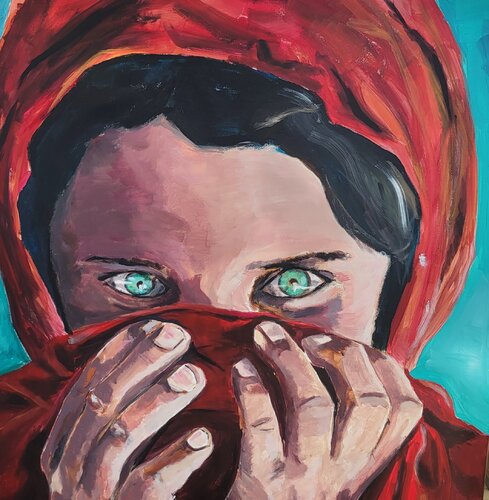 I have seen it (Hommage to Steve McCurry) by Marion Fuchs, 絵画 for Sale on Singulart