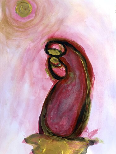 Mother and Baby von Ayad Gharbawi, Malerei kaufen auf Singulart