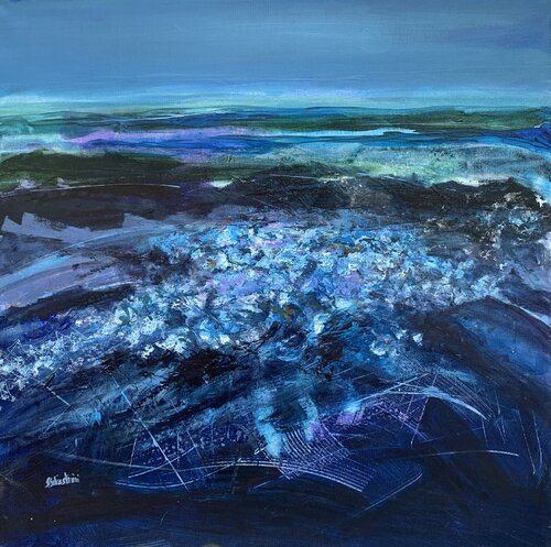 Paesaggio blu von Simonetta Silvestrini, Malerei kaufen auf Singulart