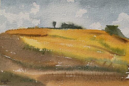 Paesaggio toscano 2 , acquerello su carta by Simonetta Silvestrini, Painting for Sale on Singulart