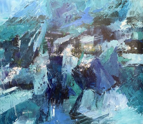 NEL BLU DIPINTO DI BLU by Simonetta Silvestrini, Painting for Sale on Singulart
