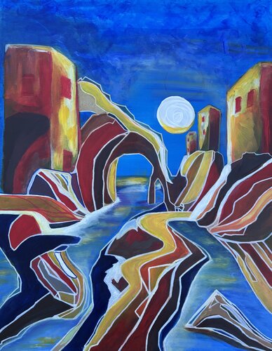 Geometrie Notturne van aldo menghevoli, Schilderij te koop op Singulart