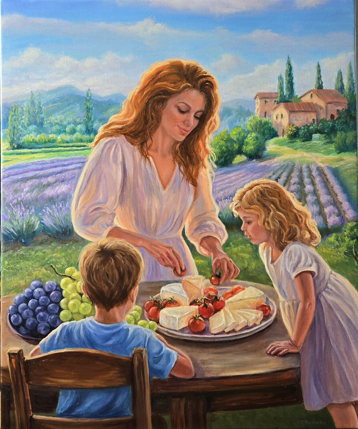 In the Rays of Tenderness. Olen Kuzenko Original painting for sale
