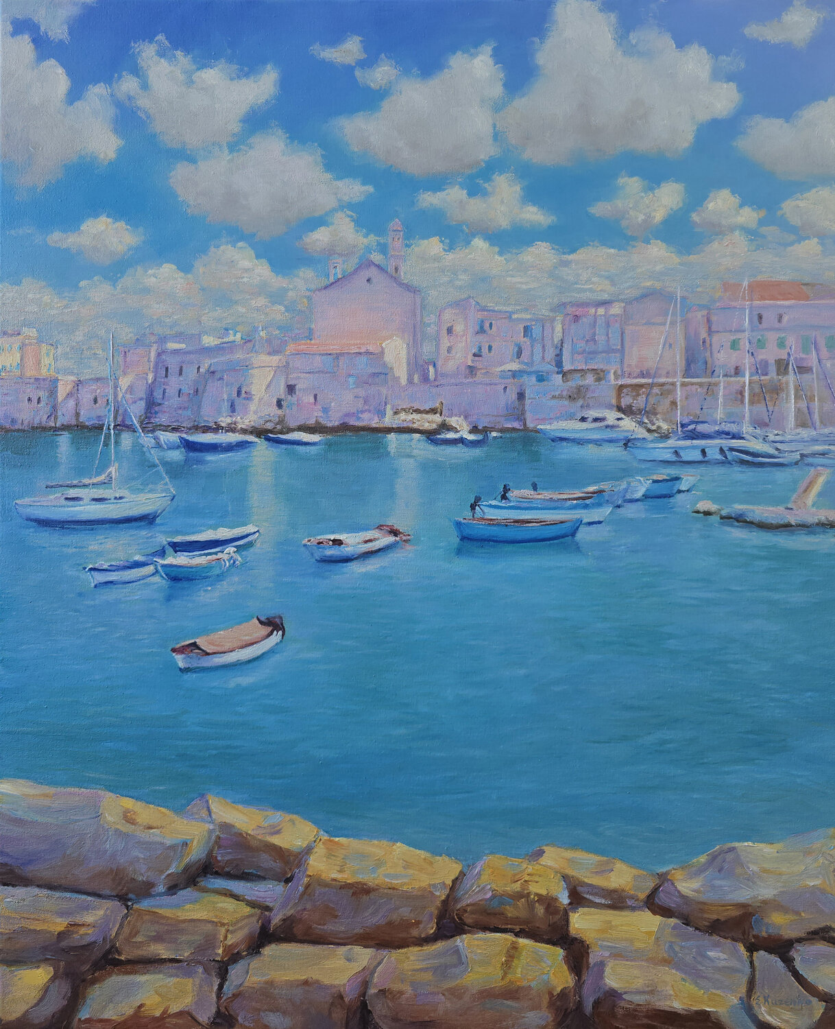 Coastal Quiet Olen Kuzenko Pintura original en venta