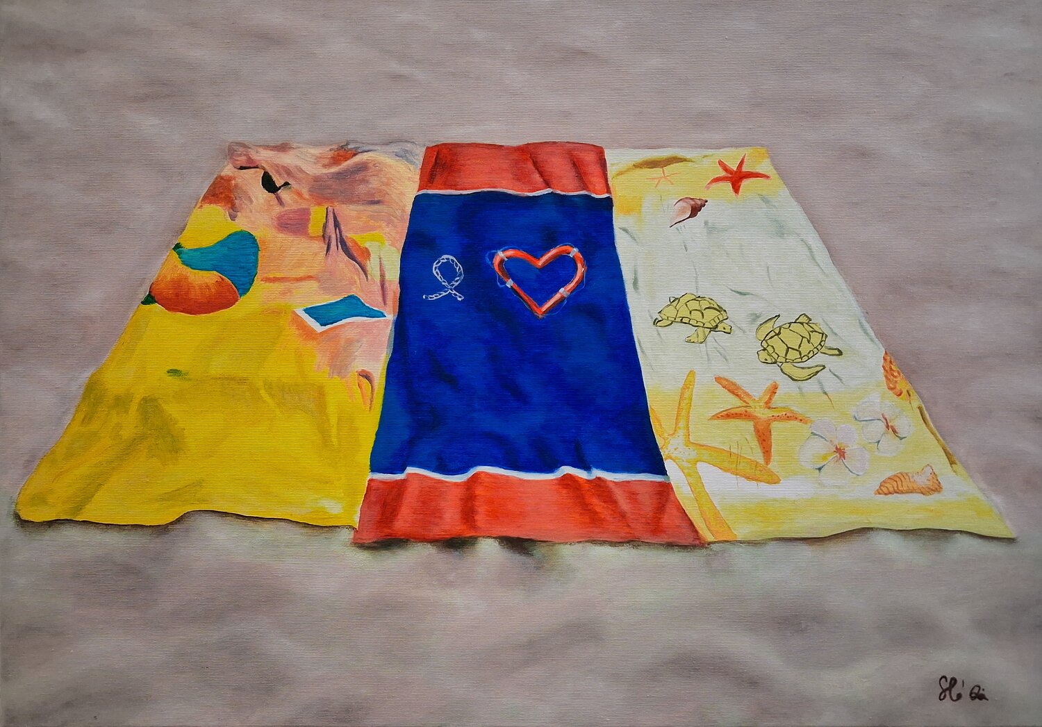 Beach Towels Anita Sza Bo Dipinto originale in vendita