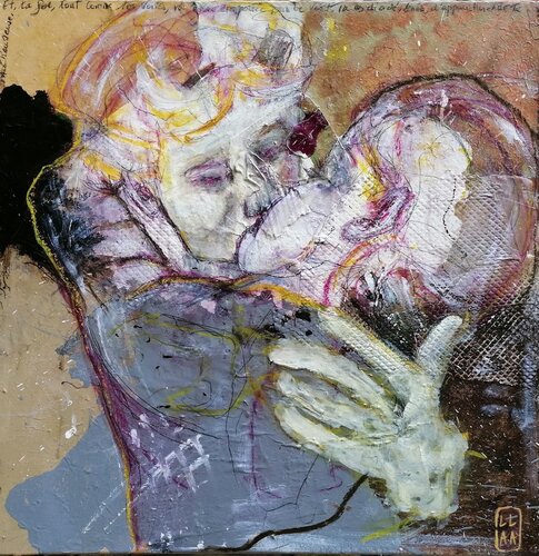 Baiser by Adélaïde Andreu Leferme, Painting for Sale on Singulart