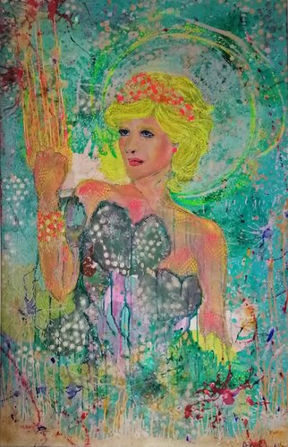 Lady Di pop Art Woman power by Adélaïde Andreu Leferme, Painting for Sale on Singulart
