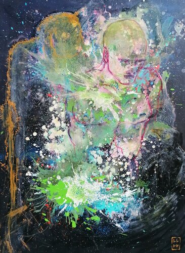 Hommage Egon Schiele - Man par Adélaïde Andreu Leferme, Peinture en vente sur Singulart