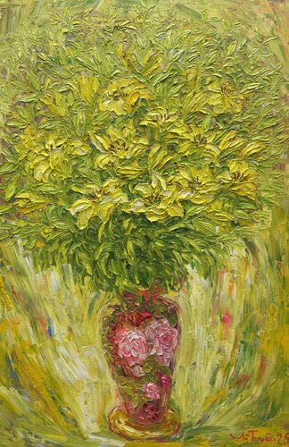 Lucky yellow lilies von Tuyên Vũ, Zeichnungen kaufen auf Singulart