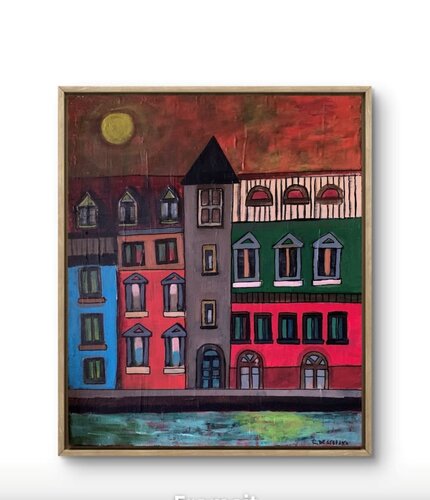 Sur les quais by Claude De Stefano, Painting for Sale on Singulart