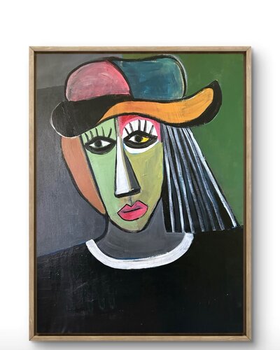 Portrait vert by Claude De Stefano, Painting for Sale on Singulart