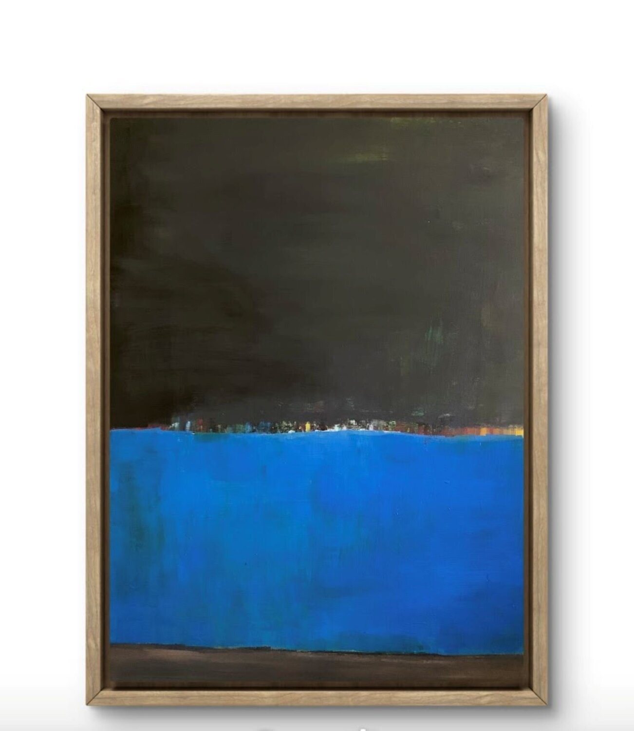 Le port de Gênes la nuit Claude De Stefano Original painting for sale