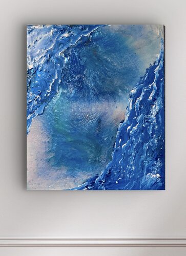 Blue Horizon de Nikoletta Abbasi Katona, Pintura a la venta en Singulart