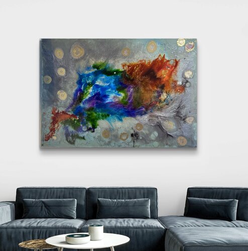 Color Cascade de Nikoletta Abbasi Katona, Pintura a la venta en Singulart