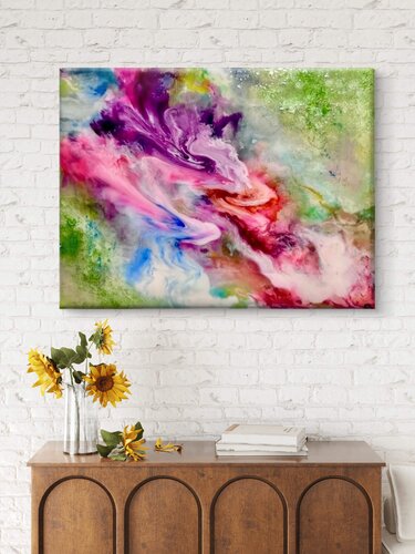Flow of colors de Nikoletta Abbasi Katona, Pintura a la venta en Singulart