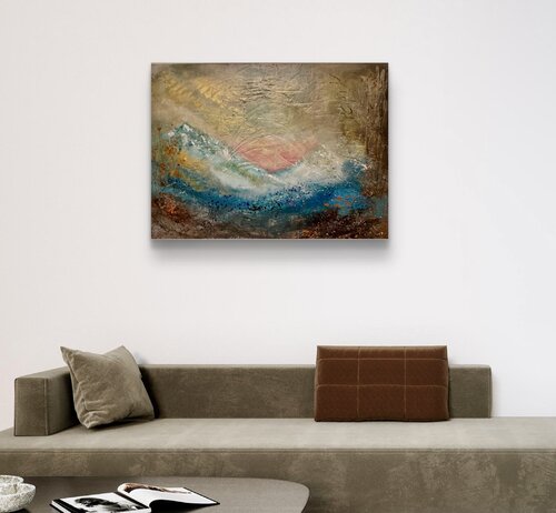 Golden Descent by Nikoletta Abbasi Katona, 絵画 for Sale on Singulart