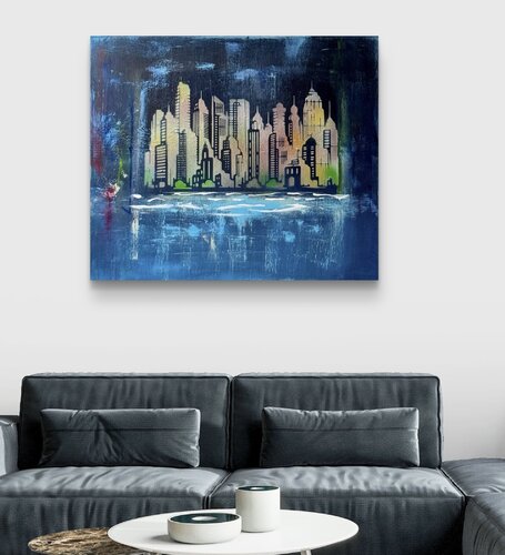 City Pulse by Nikoletta Abbasi Katona, Painting for Sale on Singulart