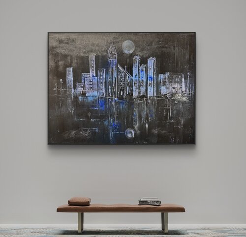 Midnight City by Nikoletta Abbasi Katona, Painting for Sale on Singulart