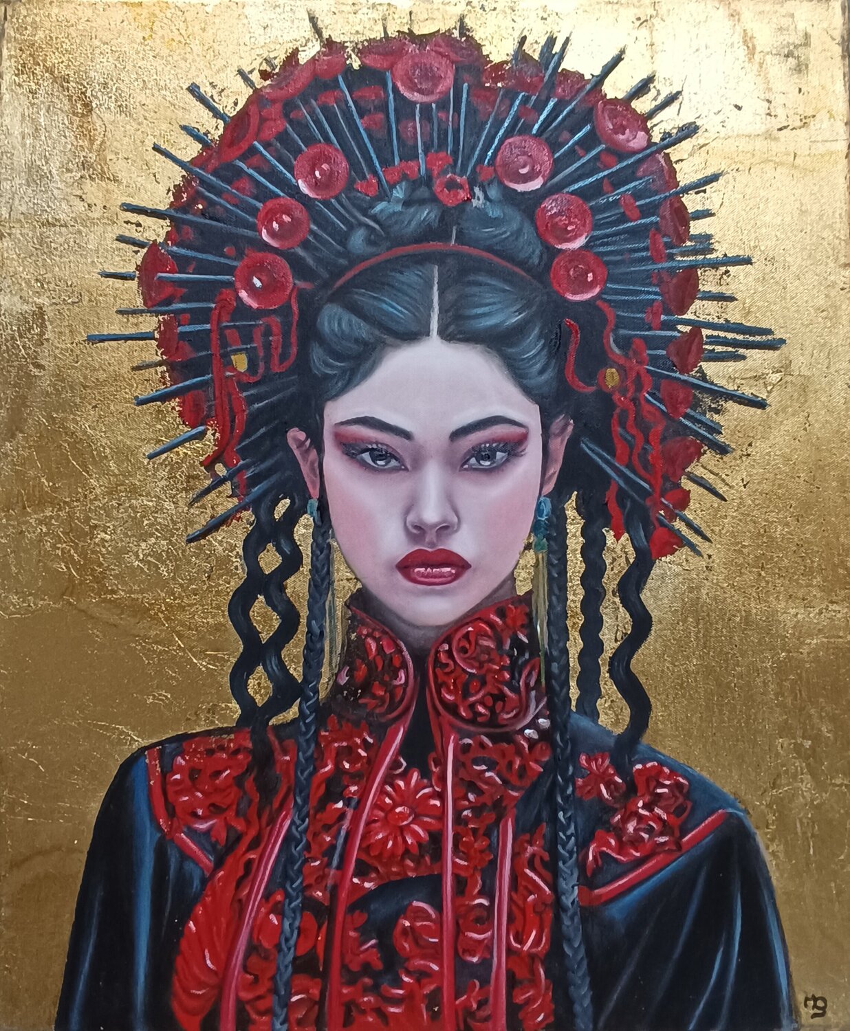Diosa Roja Megon Art Original painting for sale