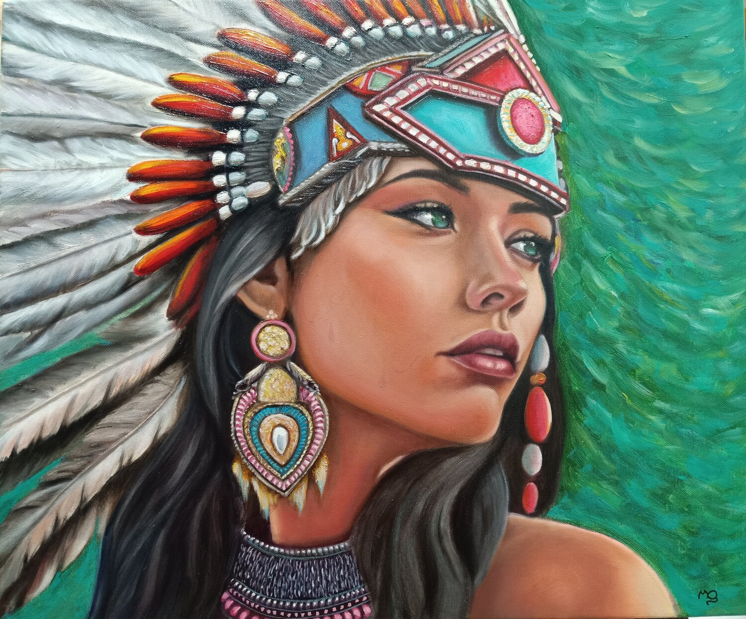 Hija del viento Megon Art Original painting for sale