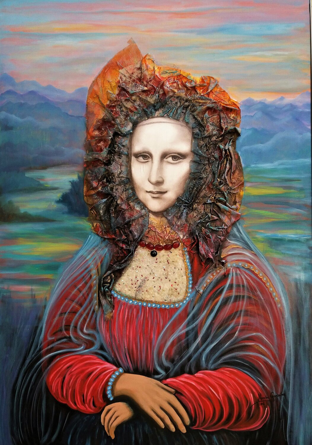 Interpretación de Gioconda Megon Art Origineel schilderij te koop