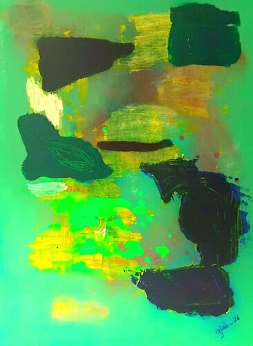 Shapes of forest von Hanne Giacobbe Helleberg, Malerei kaufen auf Singulart