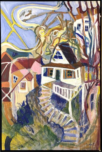 Village 1 di JONATHAN SUMMIT, Pittura in vendita su Singulart