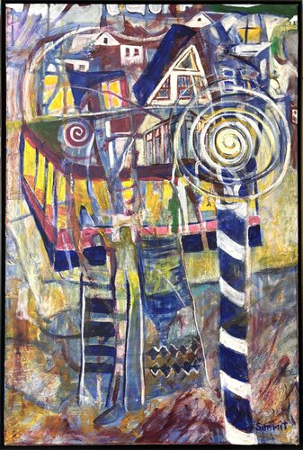 Village 3 di JONATHAN SUMMIT, Pittura in vendita su Singulart