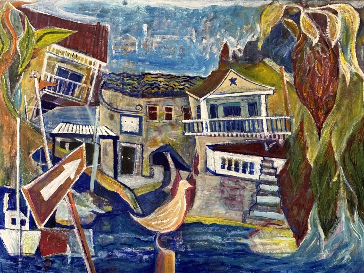 The French Quarter JONATHAN SUMMIT Pintura original en venta
