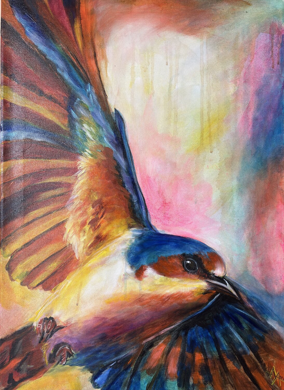 The Flight Anna Antonini Originalgemälde zu verkaufen