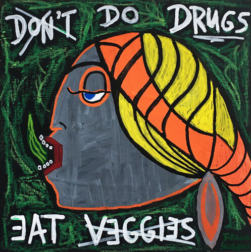 EAT VEGGIES de Frank Willems, Pintura a la venta en Singulart