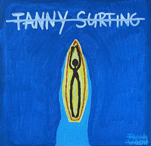 FANNY SURFING van Frank Willems, Schilderij te koop op Singulart