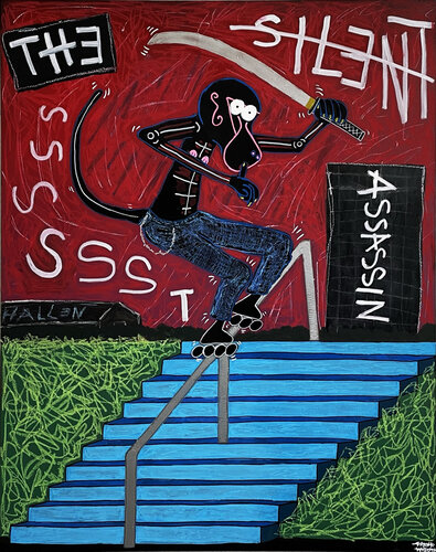 THE SILENT ASSASSIN van Frank Willems, Schilderij te koop op Singulart