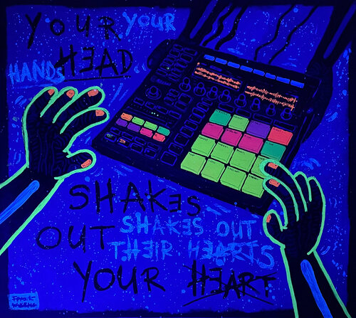 YOUR HEAD SHAKES OUT YOUR HEART van Frank Willems, Schilderij te koop op Singulart