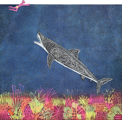 TROUBLES IN BLUE PARADISE – WHITE SHARK Frank Willems